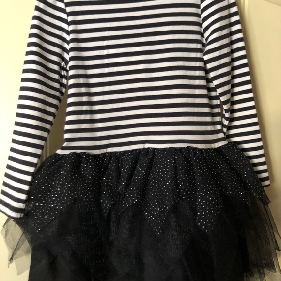 Toddler girl black and white stripped tutu dress - Picture 2 of 2